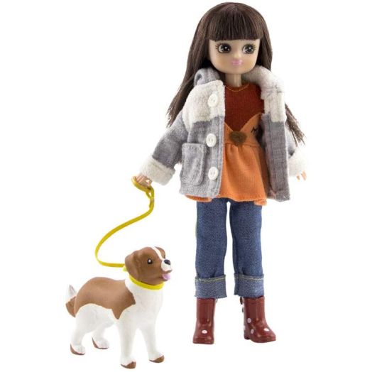 Lottie Doll Walk in The Park | A Doll for Girls and Boys with Doll Dog | Fashion Doll for Fall | Winter Doll with Boots and Doll Fleece Jacket with Cute Ears