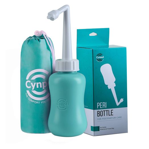 Peri Bottle for Postpartum Perineal Care- Baby Travel Bathing kit, Cleansing for Mom After Birth- Travel Size Cleanser-Portable Bidet for Birth Tears, Hemorrhoids, Pain- (Tiffany Blue)