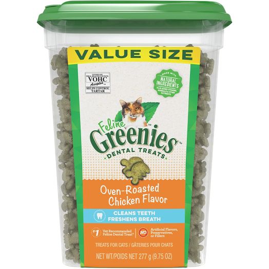 FELINE GREENIES Natural Dental Care Cat Treats 9.75 oz