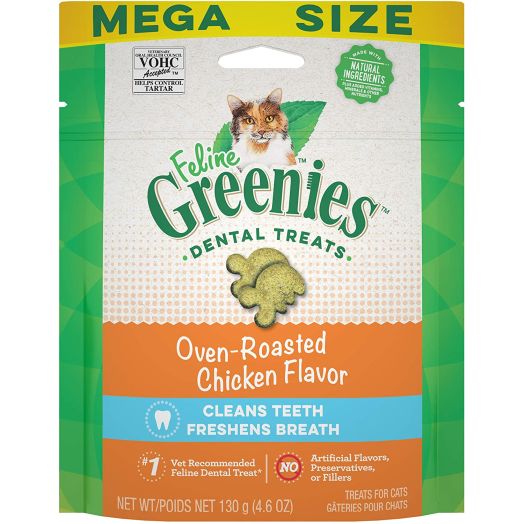 FELINE GREENIES Natural Dental Care Cat Treats 4.6-5.5 oz