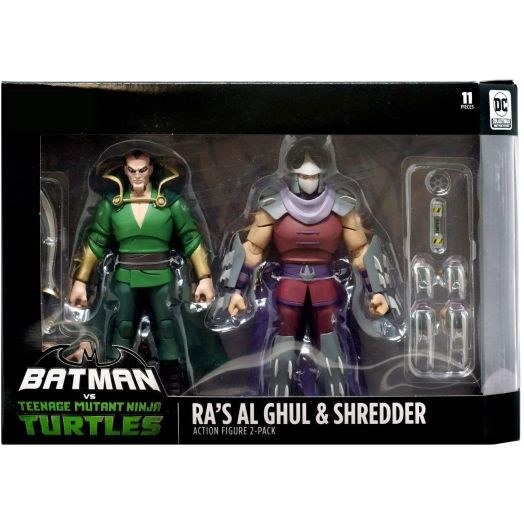 DC Collectibles Batman Vs Teenage Mutant Ninja Turtles - Ra's Al Ghul and Shredder Figure 2 Pack Exclusive