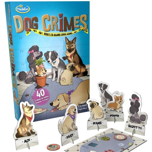 ThinkFun Dog Crimes Logic Game and Brainteaser for Boys and Girls Age 8 and Up - A Smart Game with a Fun Theme and Hilarious Artwork