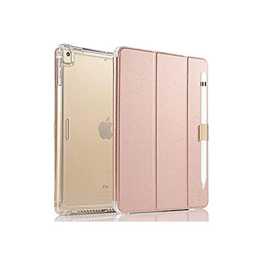 Valkit iPad Air (3rd Gen) 10.5'' 2019 / iPad Pro 10.5'' 2017 Case, Smart Folio Stand Protective Translucent Frosted Back Cover for Apple iPad Air 3 10.5 Inch 2019[Auto Sleep/Wake], Rose Gold 1