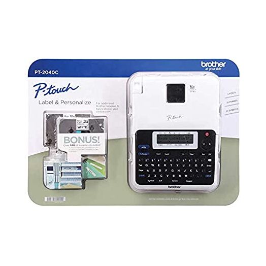 Brother P-Touch Label Maker PT-2040C with Additional Two Tapes (TZe-131, TZe-231)
