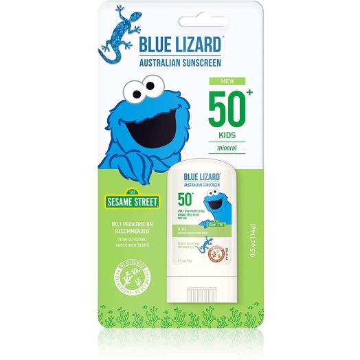 Blue Lizard Kids Mineral Sunscreen Stick - No Chemical Actives - SPF 50+, 0.5 Ounce