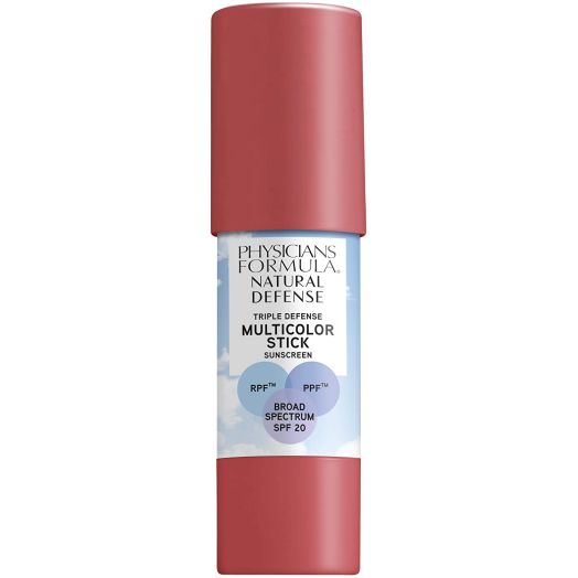 Physicians Formula Natural Defense Triple Defense Multicolor Stick with SPF 20, Natural Rose, 0.26 Ounce
