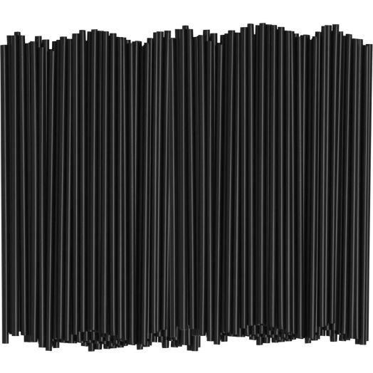[1000 Bulk Pack] 5 Inch Plastic Sip Stirrers/Straws - Disposable Stir Sticks for Coffee and Cocktail - Black