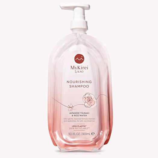 MyKirei By Kao Shampoo with Japanese Tsubaki and Rice Water for Hair, Sustainable Bottle, 10.1 Ounces
