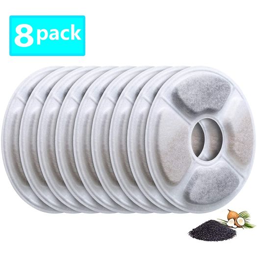 Lxiyu Pet Fountain Filter Cat and Dog Fountain Replacement Filters, Pet Water Fountain Activated Carbon Filter Keep Water Clean and Fresh Removes Bad Tastes and Odors