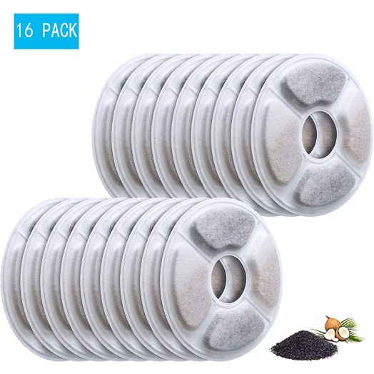 Lxiyu Pet Fountain Filter Cat and Dog Fountain Replacement Filters, Pet Water Fountain Activated Carbon Filter Keep Water Clean and Fresh Removes Bad Tastes and Odors