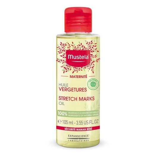 Mustela Stretch Marks Oil, 3.54 FL. OZ, 100% Ingredients of Natural Origin, 3.55 fl. oz.