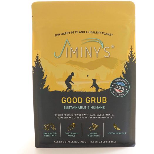 Jiminy's Good Grub Insect Protein Oven-Baked Dog Food 3.5 lb Bag | 100% Made in The USA | Gluten-Free | Sustainable | Limited Ingredients | High Protein | Hypoallergenic