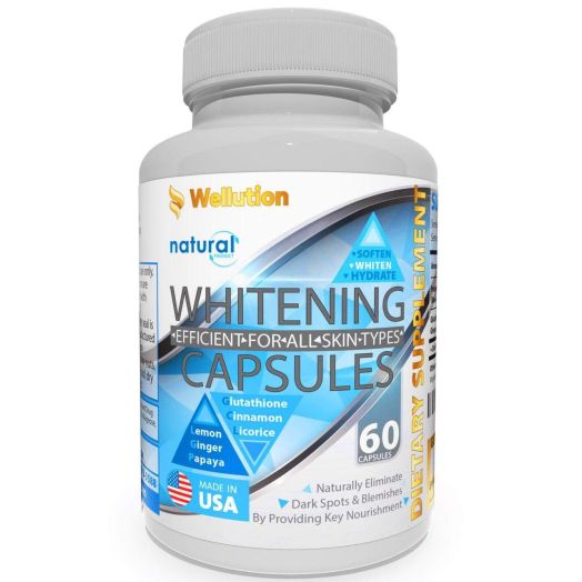 Whitening Pills Glutathione - Better than Skin Lightening Cream - Dark Spots and Acne Scar Remover, Hyperpigmentation Treatment - Anti-aging Effect and Powerful Antioxidant - 60 caps - made in the USA
