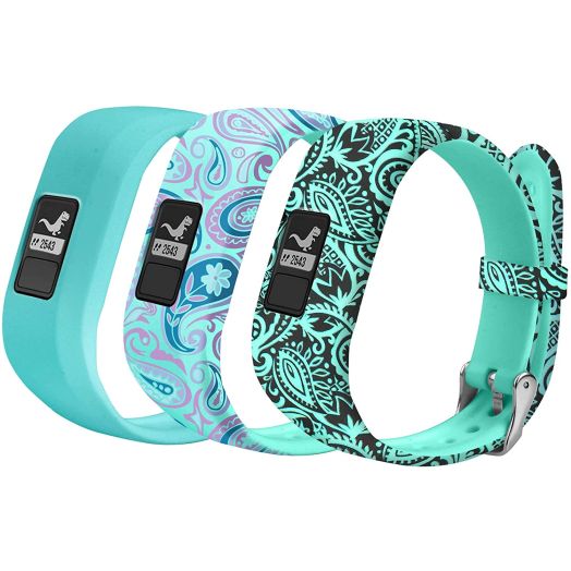 Bands Compatible for Garmin Vivofit JR Bands Vivofit JR 2 Bands/vivofit 3 Bands Accessories Replacement Watchbands Starp for Kids Boys Girls Women with Metal Secure Clasp for Garmin Vivofit 3 JR,3PCS