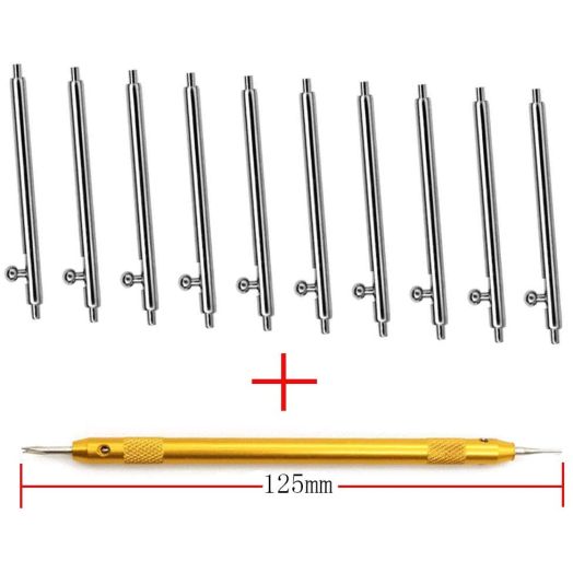 10PCS Compatible with Fitbit Versa 2 /Versa/Versa Lite Pins Quick Release Spring Bars Stainless Steel Watch Band Pins Diameter 1.5mm + Watchband Tool - 23mm (23mm - Fitbit Versa Spring Bars)