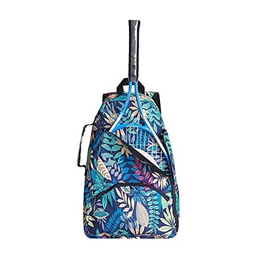no branded Tennis Racket Backpack Durable Polyester Tennis Bag Backpack for Pickleball Tennis Racketball Tennis Bag for Men and Women 12 x 6.5 x 18 Inch