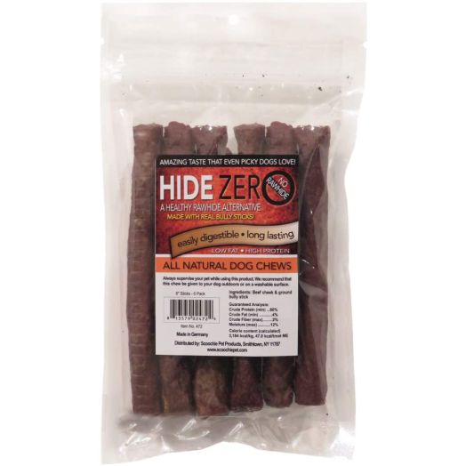 SCOOCHIE PET PRODUCTS Hide Zero Beef Sticks for Dogs Made with Real Bully | All Natural Beef and Bully Stick Combo Treats | No Rawhide Easily Digestible Dog Chews