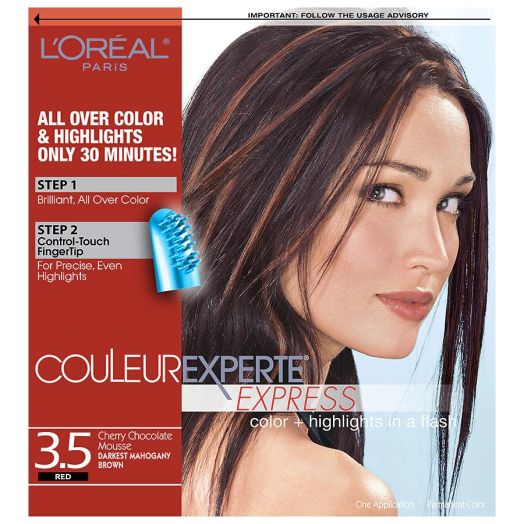 L'Oreal Paris Couleur Experte Hair Color + Hair Highlights, Darkest Mahogany Brown Chocolate Mousse 3.5