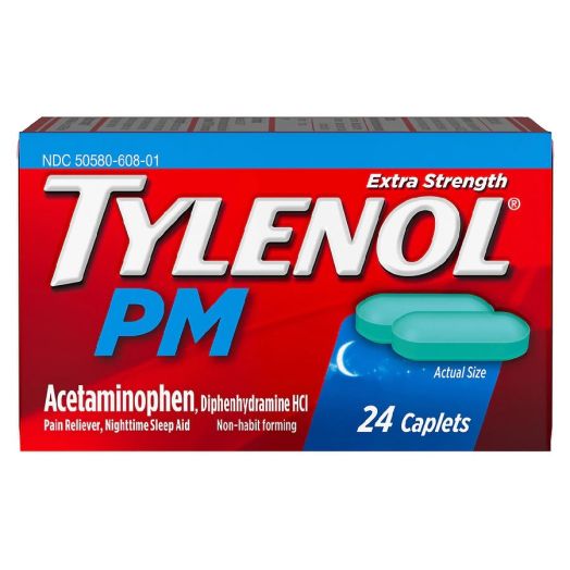 TYLENOL PM Extra Strength Pain Reliever & Sleep Aid Caplets