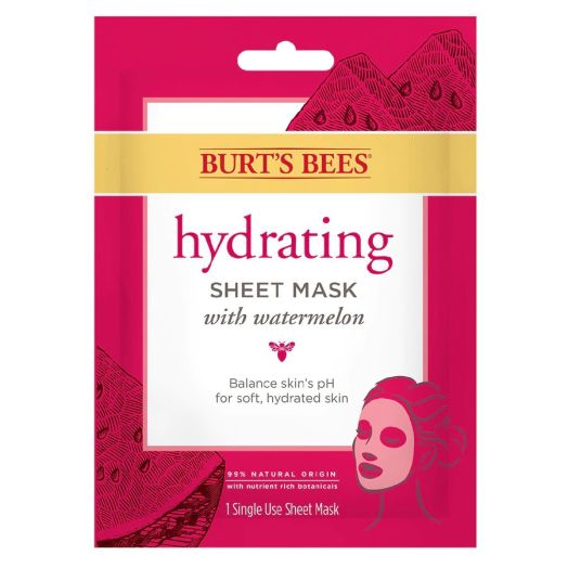 Burt's Bees Hydrating Facial Sheet Mask with Watermelon, Single Use Sheet Mask