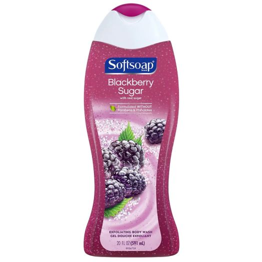 Softsoap Exfoliating Body Wash Scrub Blackberry Sugar