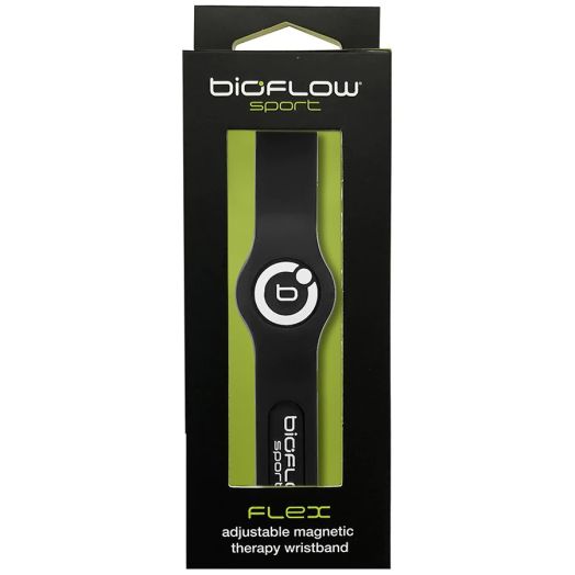 Bioflow Sport Flex Magnetic Wristband, Black/White