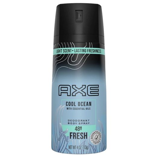 AXE Men's Deodorant Body Spray with Essential Oils Cool Ocean