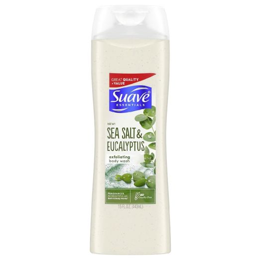 Suave Essentials Sea Salt & Eucalyptus Exfoliating Body Wash