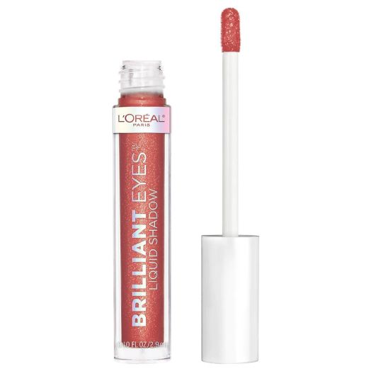 L'Oreal Paris Brilliant Eyes Shimmer Liquid Eye Shadow Makeup, Radiant Ruby