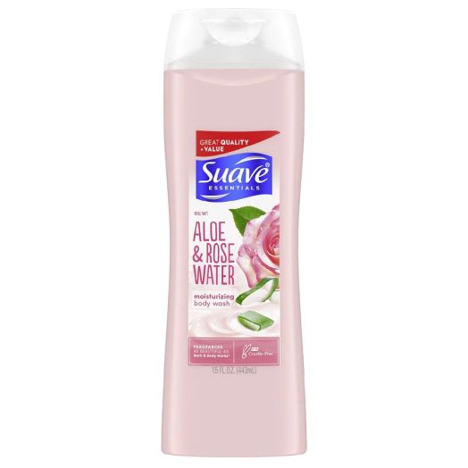 Suave Essentials Aloe & Rosewater Moisturizing Body Wash