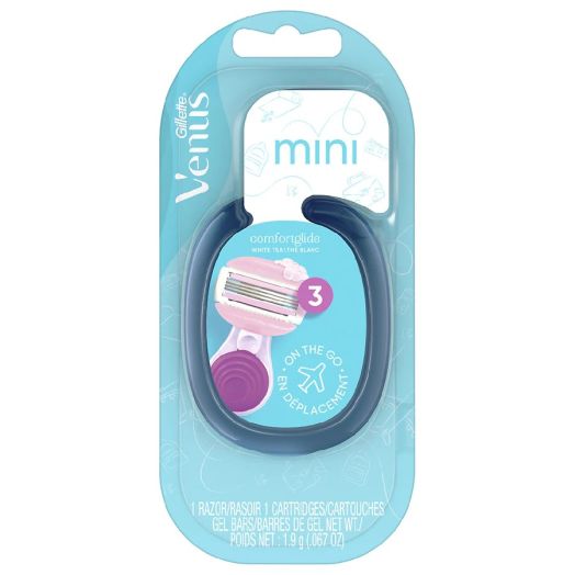 Gillette Venus Mini Razor with ComfortGlide + 1 Refill & Case