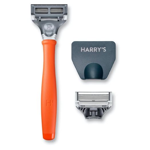 Harry's Men's 5 Blade Razor with 2 ct Cartridges - Bright Orange Orange