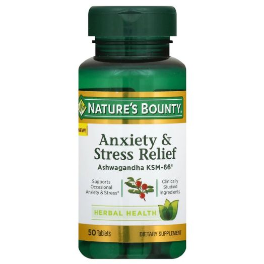 Nature's Bounty Anxiety & Stress Relief, Ashwagandha Ksm-66