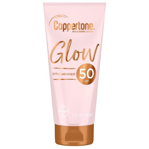 Coppertone Glow Shimmering Sunscreen Lotion with Broad Spectrum SPF 50