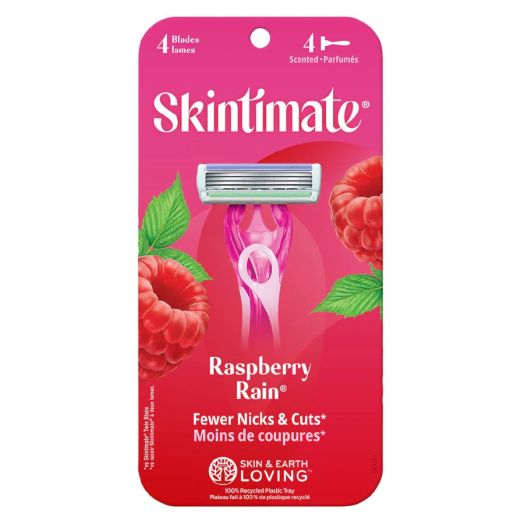 Skintimate Raspberry Rain 4-Blade Women's Disposable Razors