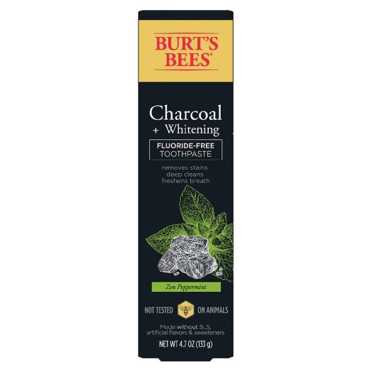 Burt's Bees Toothpaste, Charcoal Fluoride-Free Mint