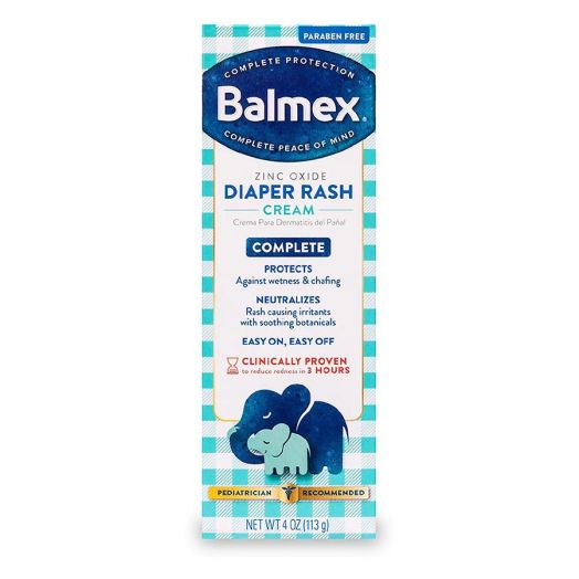Balmex Complete Protection Diaper Rash Cream with Zinc Oxide + Soothing Botanicals Unscented