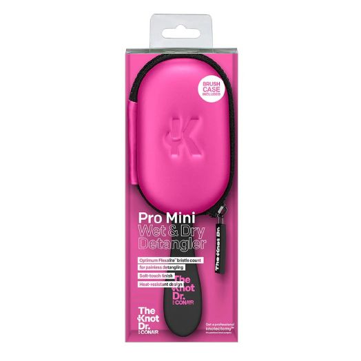 The Knot Dr. for Conair Pro Mini with Case Pink