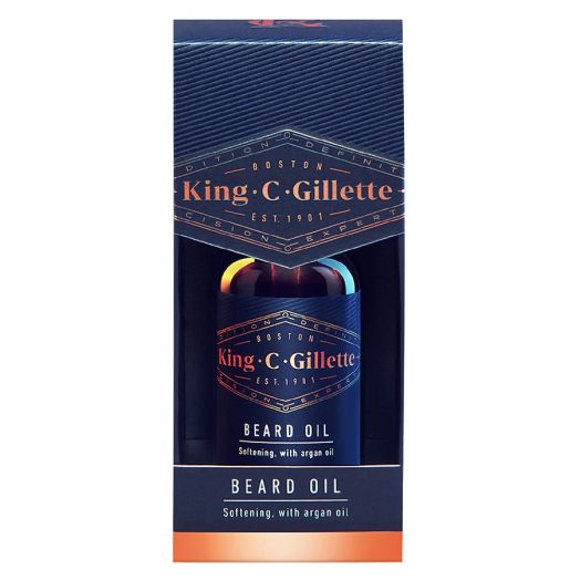 King C Gillette Men's Beard Oil with Argan Oil