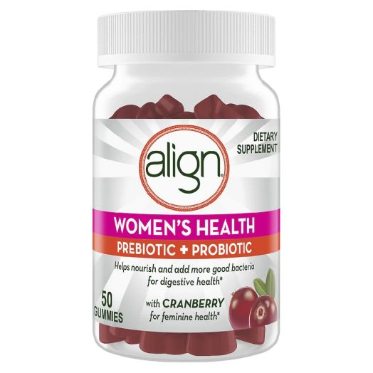 Align Women's Health Prebiotic + Probiotic Supplement Gummies Cranberry