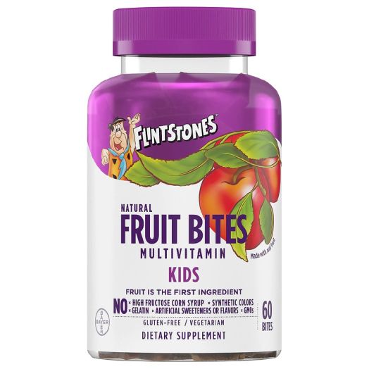 Flintstones Kids Natural Fruit Bites Multivitamin with Immune Health Support Apple