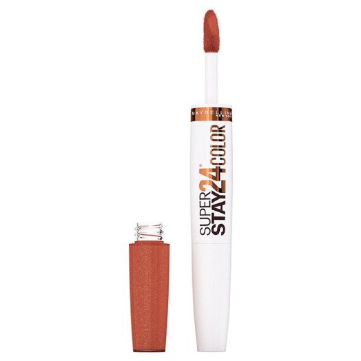 Maybelline SuperStay 24 2-Step Liquid Lipstick Makeup, Coffee Edition, Caramel Crush