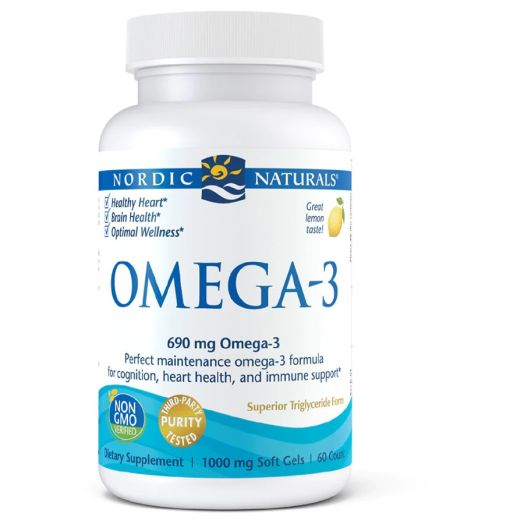 Nordic Naturals Omega-3 Dietary Supplement Lemon