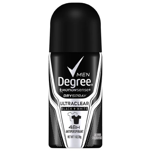 Degree Men Motion Sense Ultra Clear Antiperspirant Dry Spray Black + White