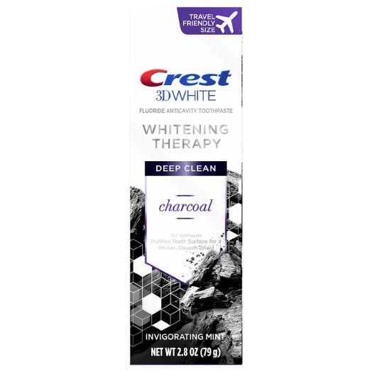 Crest 3D White Whitening Therapy Charcoal Deep Clean Fluoride Toothpaste Invigorating Mint