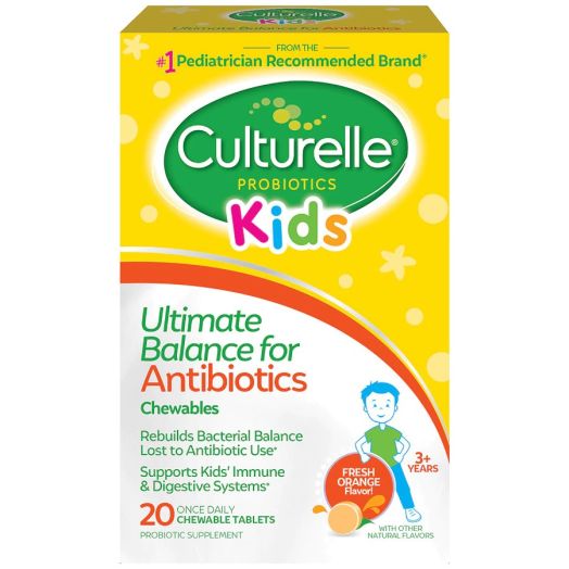 Culturelle Kids Ultimate Balance Probiotic for Antibiotics Chewables Orange
