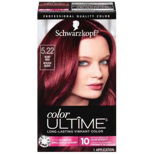 Schwarzkopf Color Ultime Permanent Hair Color Cream, 5.22 Ruby Red