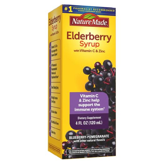 Nature Made Black Elderberry Syrup with Zinc and Vitamin C