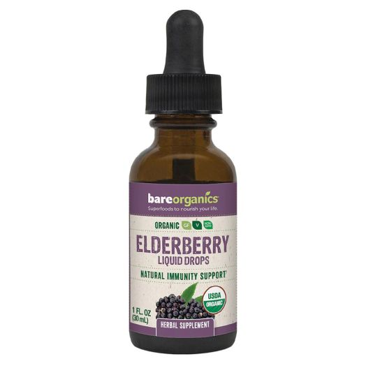 BareOrganics Elderberry Fruit Liquid Drops (Organic)
