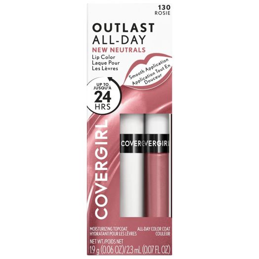 CoverGirl Outlast All Day Lip Color with Top Coat, Rosie
